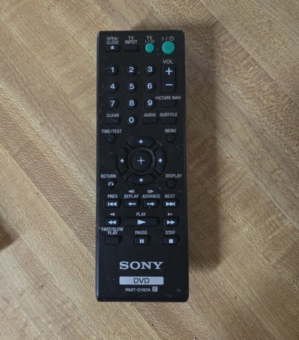 Sony RMT-D197A DVD Player Remote Control Black OEM Replacement